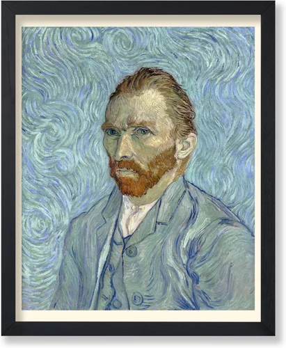 Vista 7 de Poster Master Póster clásico de Van Gogh, impresión impresionista vintage, regalo para artista, pintor, autorretrato, sombrero de paja, dibujo