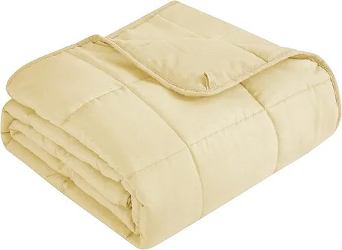 Vista 17 de Topcee Manta con peso (3 libras, 36 x 48 pulgadas), manta refrescante pesada para dormir, se aplica a 20-40 libras, manta suave y gruesa