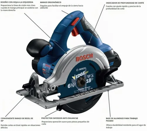 Vista 3 de BOSCH GXL18V-497B23 - Kit combinado de 4 herramientas de 18 V Taladro de martillo, Destornillador de impacto, Sierra circular, Luz de trabajo