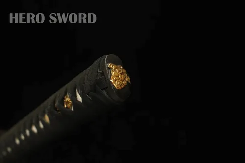 Vista 8 de Espada katana hecha a mano del rey león, arcilla auténtica, acero templado plegado, espada samurái japonesa avanzada, molienda manual avanzada, 41