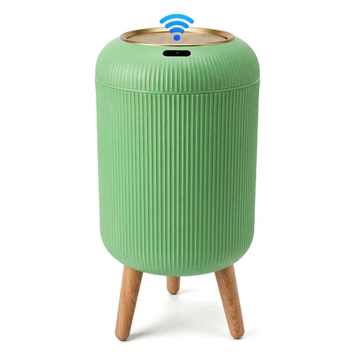 Vista 11 de Pukomc Papelera con sensor inteligente, conveniente e higiénico, fácil de usar, sensor de tecnología, impermeable, papelera de plástico para cocina