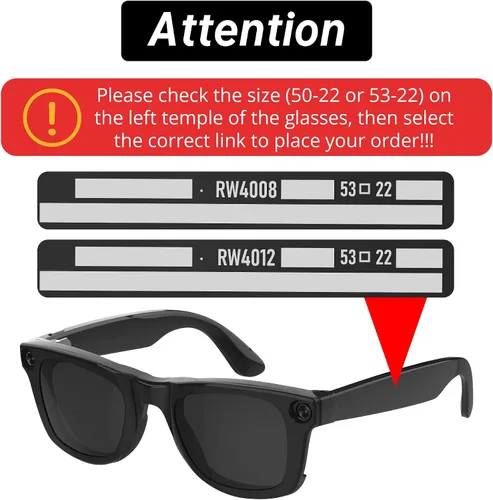 Vista 2 de HIBLOKS Clips polarizados para Ray-Ban Meta Wayfarer (RW4008 y RW4012 Grande 53-22), clips de decoloración compatibles con Ray-Ban Meta Wayfarer Gen