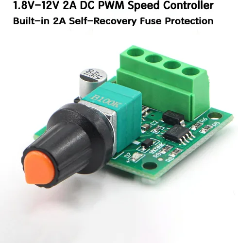 Vista 4 de RioRand RR-PWM-15V baja tensión DC 1.8v 3v 5v 6v 12v 2a controlador de velocidad del motor PWM