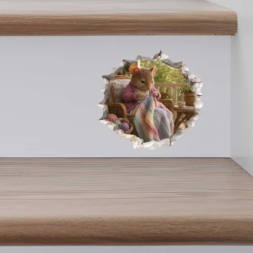Vista 7 de Wallington Mice - Calcomanía de pared con efecto 3D