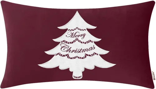 Vista 40 de BRAWARM Christmas Reindeer Pillow Cover 18x18 Black Velvet Embroidered Reno negro