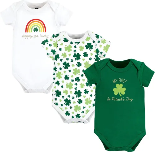 Vista 137 de Hudson Baby baby-girls Cotton Bodysuits 3-pack