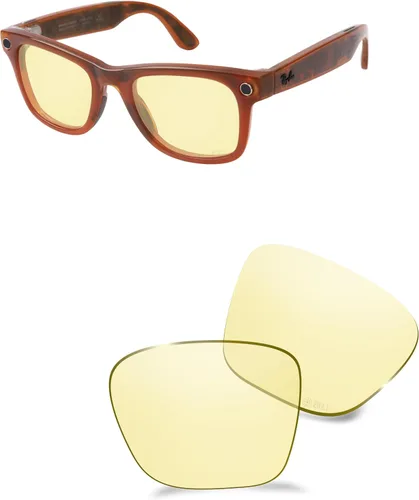 Vista 21 de ANSI Z87.1 Replacement Lens for Ray-Ban Meta Wayfarer Gen1&2&3 Al Glasses Negro ónice