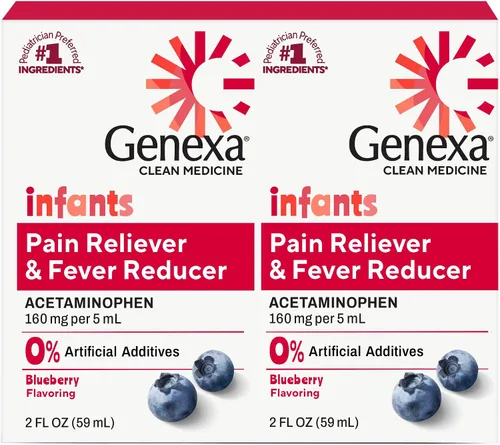 Vista 11 de Genexa Analgésicos para bebés limpios con acetaminofeno Ingredientes preferidos por pediatras Alivio del dolor y reductor de fiebre para bebés