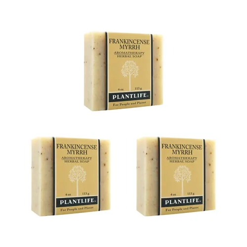 Vista 9 de Plantlife Jabón en barra de mirra de incienso, jabón hidratante y calmante para tu piel, hecho a mano con ingredientes a base de plantas, hecho