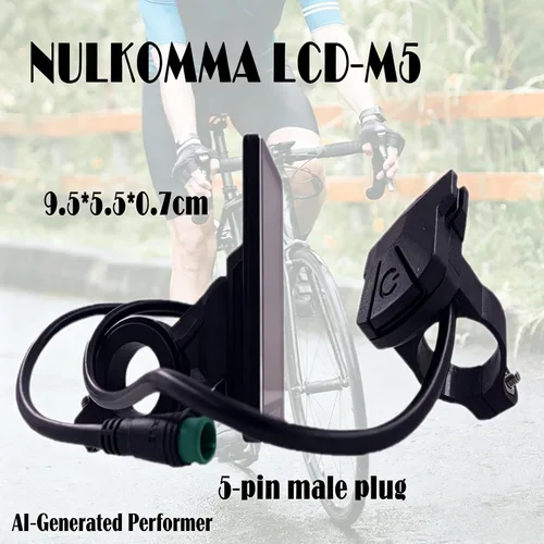 Vista 3 de TZ5 LCD-M5 Medidor de pantalla LCD de bicicleta eléctrica Conector impermeable de 5 pines 24V-60V Universal Ebike Pantalla Panel de control E-Bike