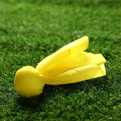 Vista 3 de Paquete de 6 banderas de penalti de fútbol para fanáticos deportivos, accesorios de fiesta para temática de fútbol (amarillo)