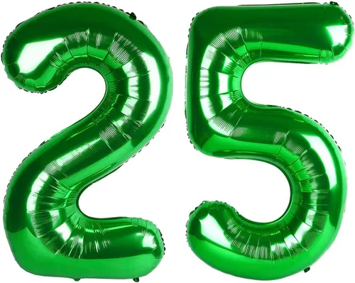 Vista 447 de Globos con números de 40 pulgadas, color negro, para decoraciones de cumpleaños de 10 a 100 años Jumbo 40In & Vibrant Color, With Hanging Holes