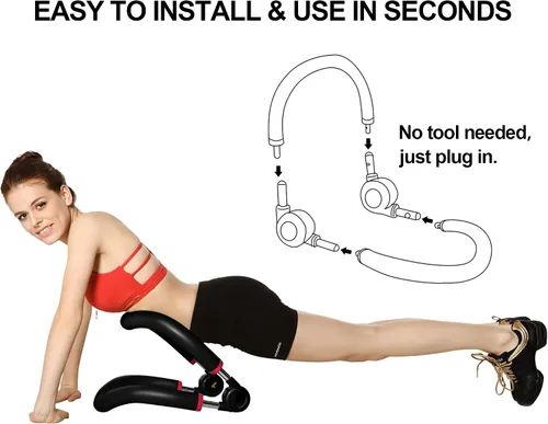 Vista 6 de Ab Machine,Equipo de entrenamiento abdominal,Máquina de sentarse para entrenamiento de estómago Adjustable Ab & Core Trainer For Men & Women Whole