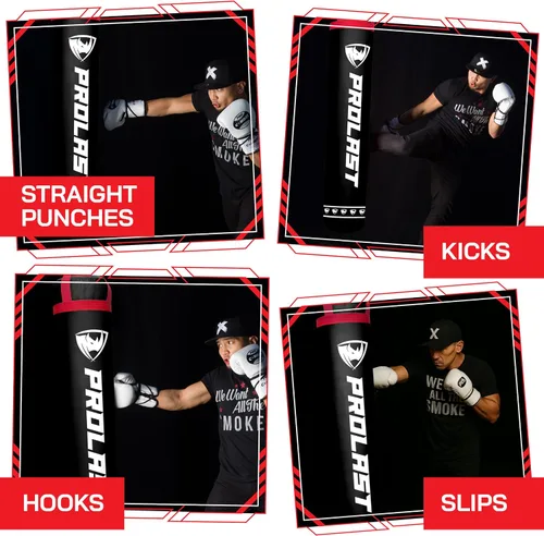 Vista 2 de Saco de Golpes para Boxeo y Patadas para Adultos, Boxeo, MMA, Artes Marciales, Muay Thai, Equipo de Entrenamiento de Fuerza, Lleno/Sin Llenar, 1,8
