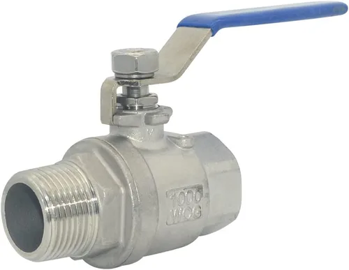 Vista 2 de DAN SPEED Válvula de bola de puerto completo S304 de acero inoxidable 304 resistente para agua, aceite y gas, 1000WOG (1 pulgada)