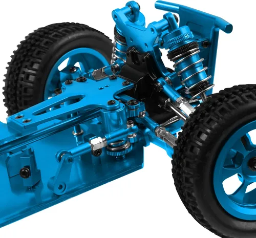 Vista 5 de Share Goo Marco de chasis de cuerpo RC de metal 1/14 4WD Kit de marco compatible con WLtoys 1/14 144010 144001 144002 RC Car Upgrade Parts (azul)