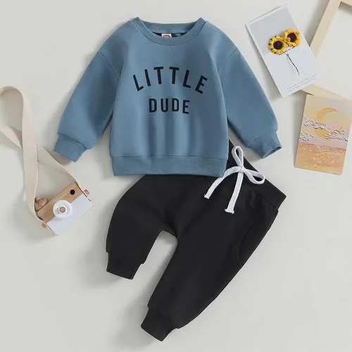 Vista 2 de Conjunto de sudadera de manga larga para bebé, ropa de otoño e invierno