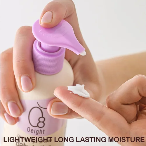 Vista 8 de Oeight Baby Lotion es una loción corporal natural para recién nacidos y bebés, ideal para pieles sensibles. Esta suave crema hidratante calma