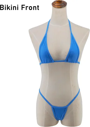 Vista 2 de SHERRYLO Micro Bikini Mini Tanga de Cadena Extrema Bikinis de Mini Tanga Sexy Traje de Baño Teeny para Mujeres Triángulo Exótico Bañador