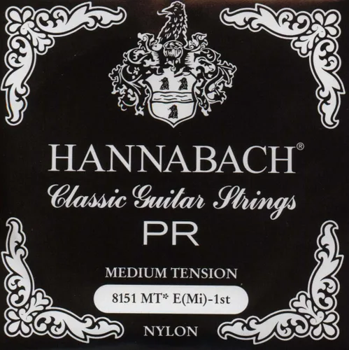 Vista 5 de Hannabach Serie 815 - Cuerda de guitarra (tensión baja) plateada especial, única E1 para guitarra clásica (652511)