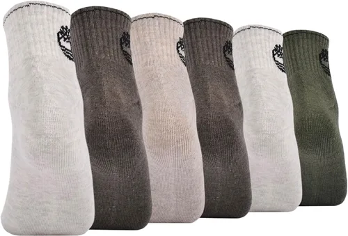 Vista 3 de Timberland Paquete de 6 calcetines de cuarto para hombre