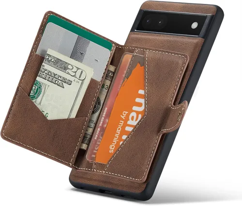 Vista 24 de Funda para Google Pixel 6 Pro, cartera magnética desmontable con ranura para efectivo, soporte de carga inalámbrica, función atril compatible