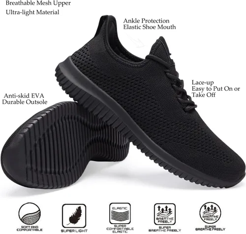 Vista 4 de BXYJDJ Zapatos deportivos para correr para hombre, para caminar, atléticos, gimnasio, fitness, deportes, ligeros, informales, para trabajo, correr