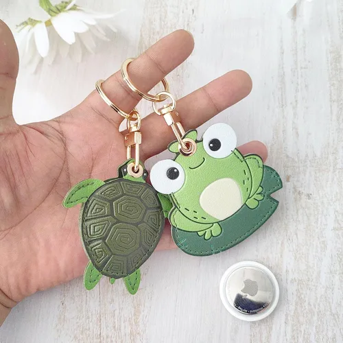 Vista 23 de CATCH ON Paquete de 2 fundas de cuero para Airtag para llavero, bonitos accesorios Kawaii adecuados para Airtag