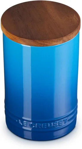 Vista 32 de Le Creuset Signature Salero y Recipiente de Almacenamiento con Tapa de Madera, 26 oz., Cerise