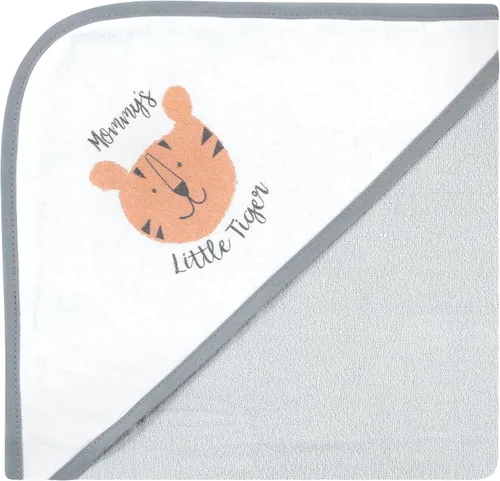 Vista 4 de Hudson Baby Toallas unisex con capucha de algodón para bebé, alfabeto, talla única