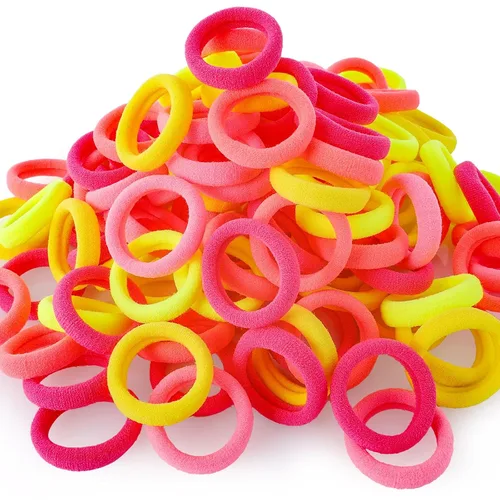 Vista 11 de QRTVI 120 Piezas Ligas para el Cabello de Bebé, Ligas de Cabello de Algodón para Niñas Pequeñas y Niños, Bandas para el Cabello Pequeñas Multicolor