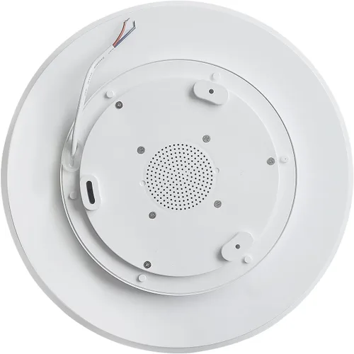 Vista 4 de Lámpara de techo LED de 24 W en negro, lámpara de montaje empotrado con altavoz Bluetooth y control remoto, luz RGB de cambio