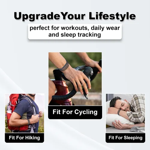 Vista 6 de DADO Correa de repuesto de nailon, compatible con la correa Amazfit Helio, ajustable, transpirable, pulsera deportiva para rastreador de fitness