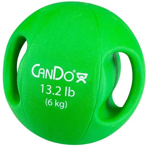 Vista 10 de CanDo Balón medicinal moldeado de doble mango para entrenamiento de fuerza, entrenamientos de núcleo, calentamientos, cardiometría y pliometría