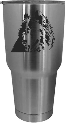 Vista 300 de Cairn Terrier - Vaso grabado con temática de perro, 30 onzas