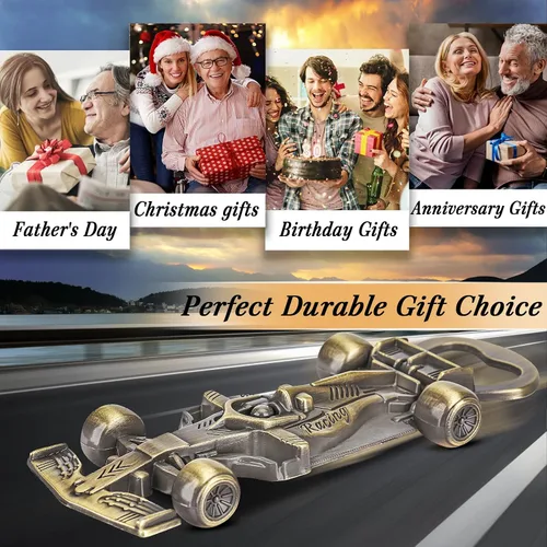 Vista 2 de Regalos de autos de carreras LKKCHER para hombres y mujeres, abrebotellas de auto de carreras novedoso, regalos de carreras de cumpleaños y Navidad