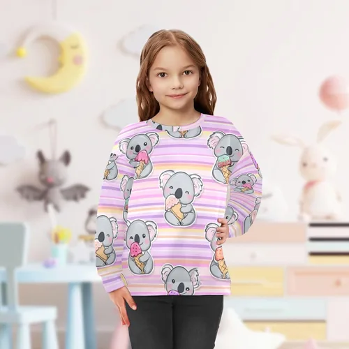 Vista 11 de Plaaee Sudadera de forro polar de manga larga con cuello redondo para niños o niñas, estampado de camiones monstruos, 4T