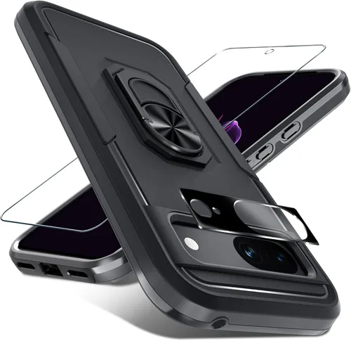 Vista 11 de Janmitta Funda para Google Pixel 8a con Protector de Pantalla + Protector de Lente de Cámara, Resistente a Prueba de Golpes de Servicio Pesado