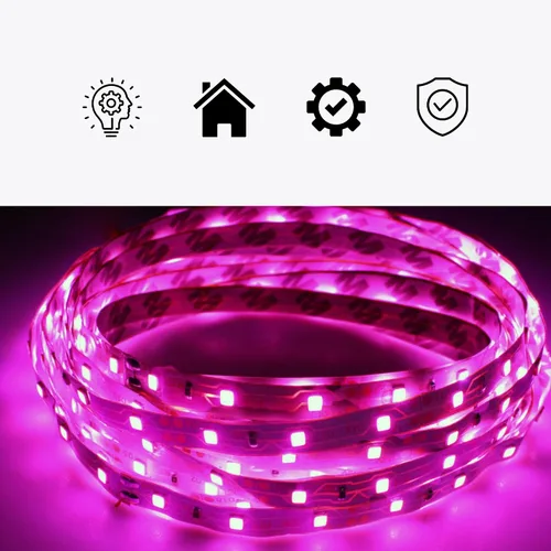 Vista 4 de 1 feet/0.5M Light Strip by FLOATING GRIP - LED Light Strip with USB Plug and Removeable Sticker on The Back. (Pink)