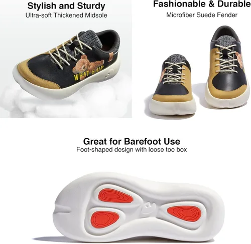 Vista 7 de UIN Zapatos deportivos de moda pintados artísticos para mujer, puntera ancha, con cordones, ligeros, cómodos, para caminar y viajar, Bartello