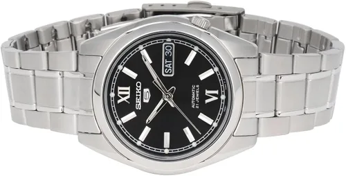 Vista 4 de Seiko SNKL55 - Reloj de pulsera y caja de acero inoxidable para hombre esfera de tono negro