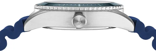 Vista 2 de Nautica N83 NAPFWS219 N83 Finn World Reloj con correa de silicona en tono plateadoazulazul para hombre, Azul, Moderno