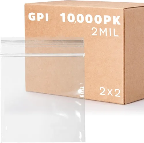 Vista 18 de GPI - Paquete de 100 bolsas de plástico transparente con cremallera de 1 x 1 pulgada de grosor, bolsas de plástico transparente con cierre