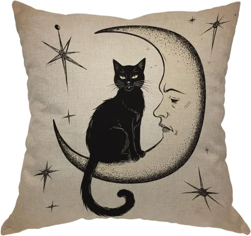 Vista 14 de Moslion Fundas de almohada de hojas de arce, funda de almohada de otoño con hojas de arce, 18 x 18 pulgadas, lona de algodón y lino, funda