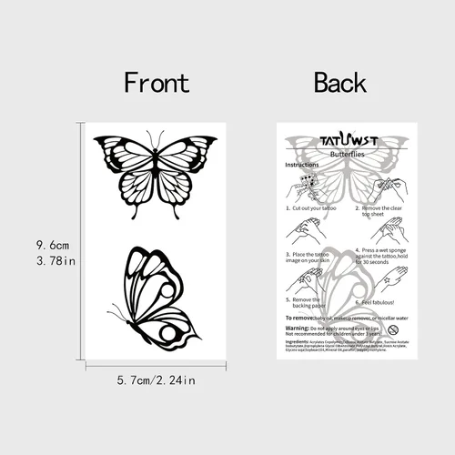 Vista 7 de Tatuajes temporales realistas para mujeres - 60 hojas de tatuajes falsos pequeños y diminutos removibles para adultos, 185 piezas minimalistas a