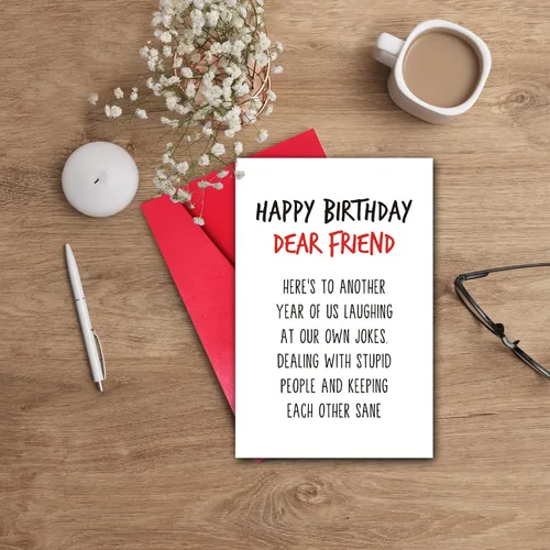 Vista 5 de GYYsweetus Tarjeta de feliz cumpleaños para mejor amigo, tarjeta de cumpleaños para compañero de trabajo, divertido regalo de cumpleaños