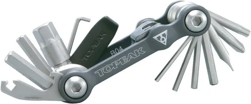 Vista 2 de Topeak Mini 18+ multiherramienta: kit de reparación de bicicleta compacto ligero de 20 funciones con herramienta de cadena, palancas de neumáticos