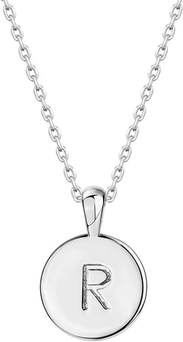 Vista 30 de PAVOI - Collar con dije de letra inicial chapado en oro de 14 quilates para mujer Collar con inicial alfabética de oro