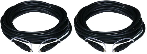 Vista 11 de Monoprice Cable de audio óptico Toslink de 0.197 in OD de 1.5 pies (paquete de 2)