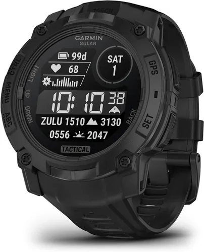 Vista 12 de Garmin Instinct® 3 45mm, pantalla AMOLED, reloj inteligente GPS resistente para exteriores, bisel reforzado con metal, linterna incorporada, hasta